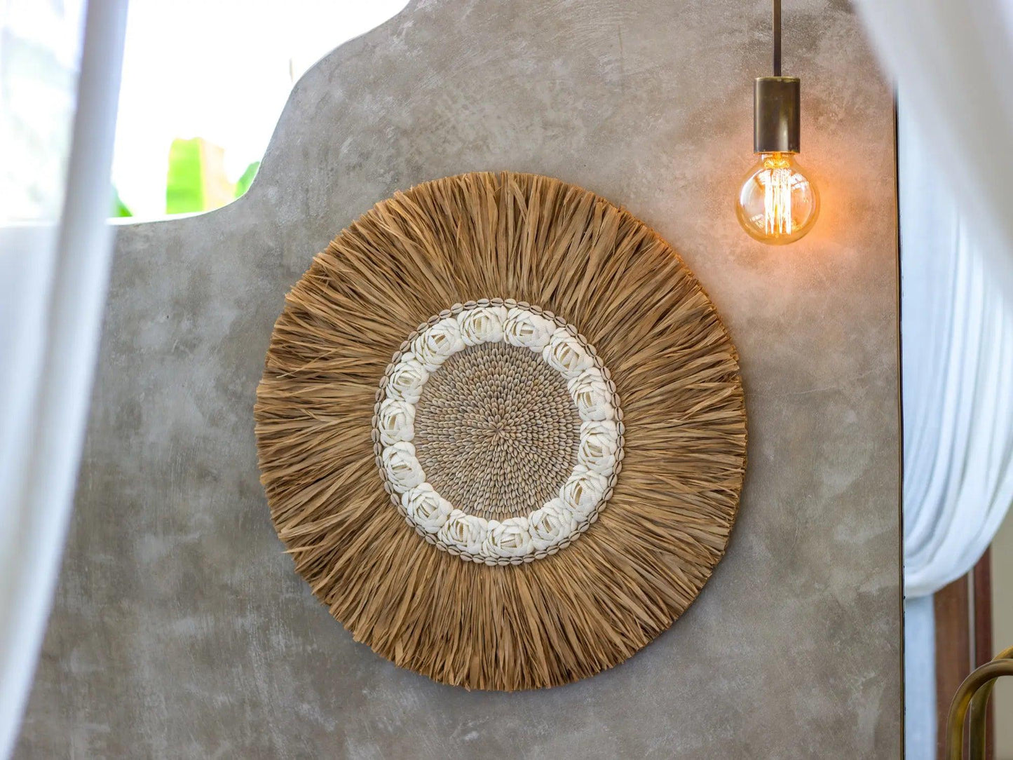 Boho Wanddeko "Bali Spirit" I Ø 60cm MyBaliNestBoho Deko%handmade%handgefertigt%Inneneinrichtung%exklusiv%Bali%Luxus%Wohnzimmer%Schlafzimmer