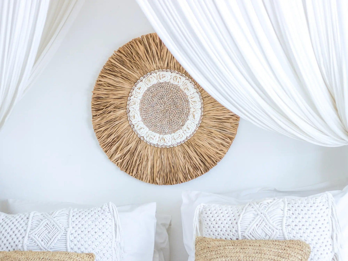 Boho Wanddeko "Bali Spirit" I Ø 60cm MyBaliNestBoho Deko%handmade%handgefertigt%Inneneinrichtung%exklusiv%Bali%Luxus%Wohnzimmer%Schlafzimmer