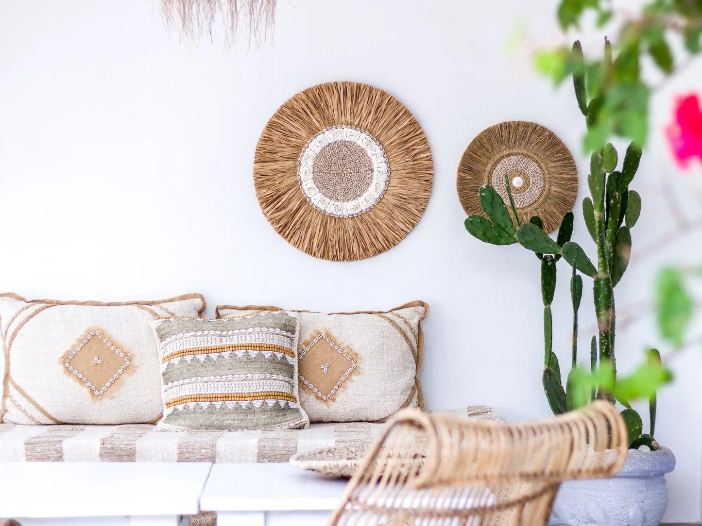Boho Wanddeko "Bali Spirit" I Ø 60cm MyBaliNestBoho Deko%handmade%handgefertigt%Inneneinrichtung%exklusiv%Bali%Luxus%Wohnzimmer%Schlafzimmer