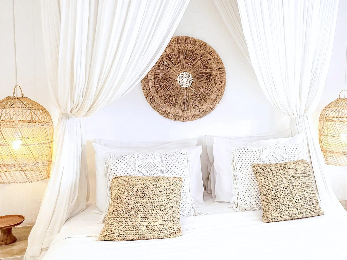 Dekorative Boho Wanddeko mit tropischem Flair