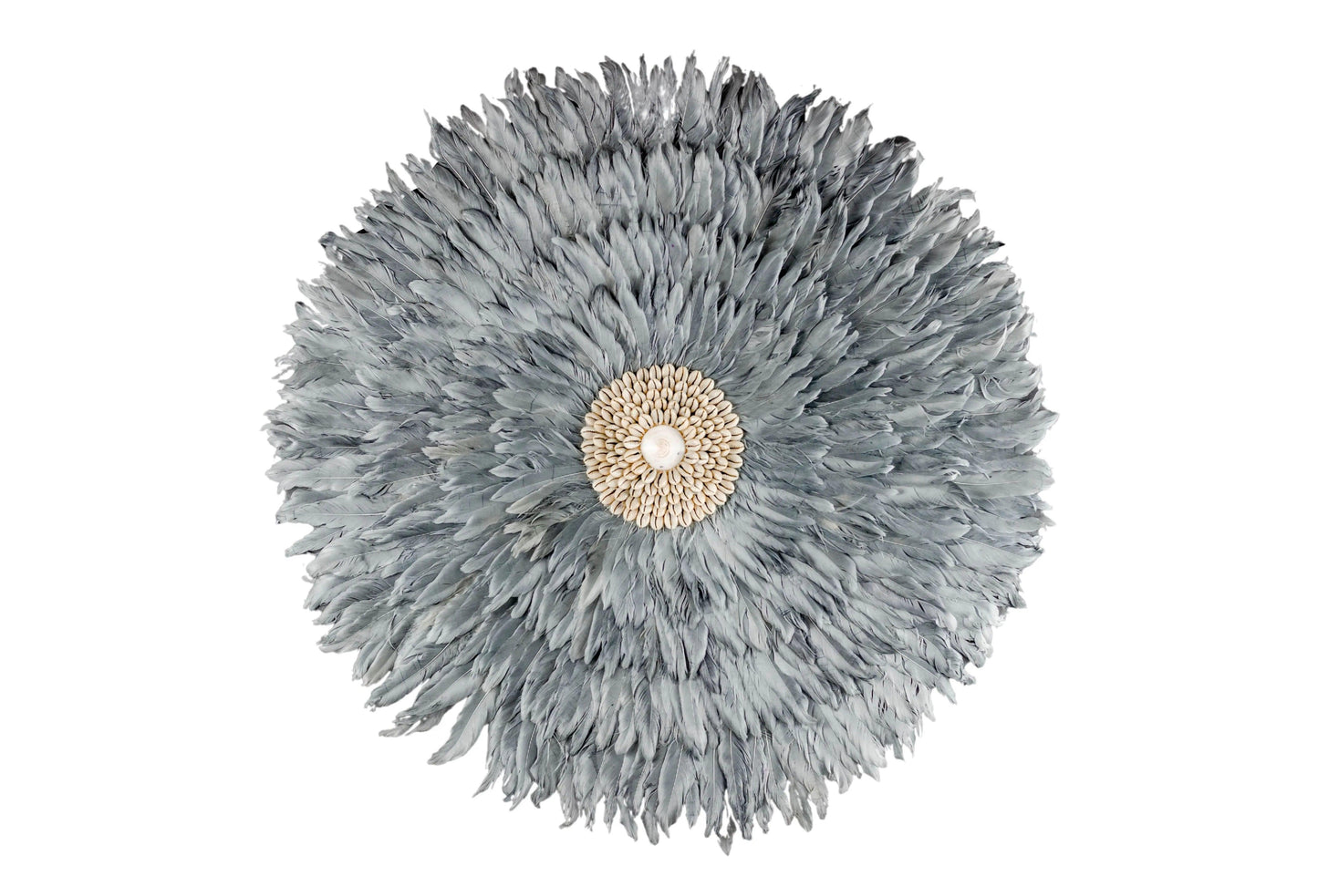 Wanddekoration mit Federn und Muscheln Boho Sommer