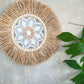 Tropische Bali Wanddekoration aus Raffia und Muscheln Boho und Tribal Stil