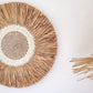 Tropischer Wandbehang aus Raffia und Muscheln im Frangipani-Design