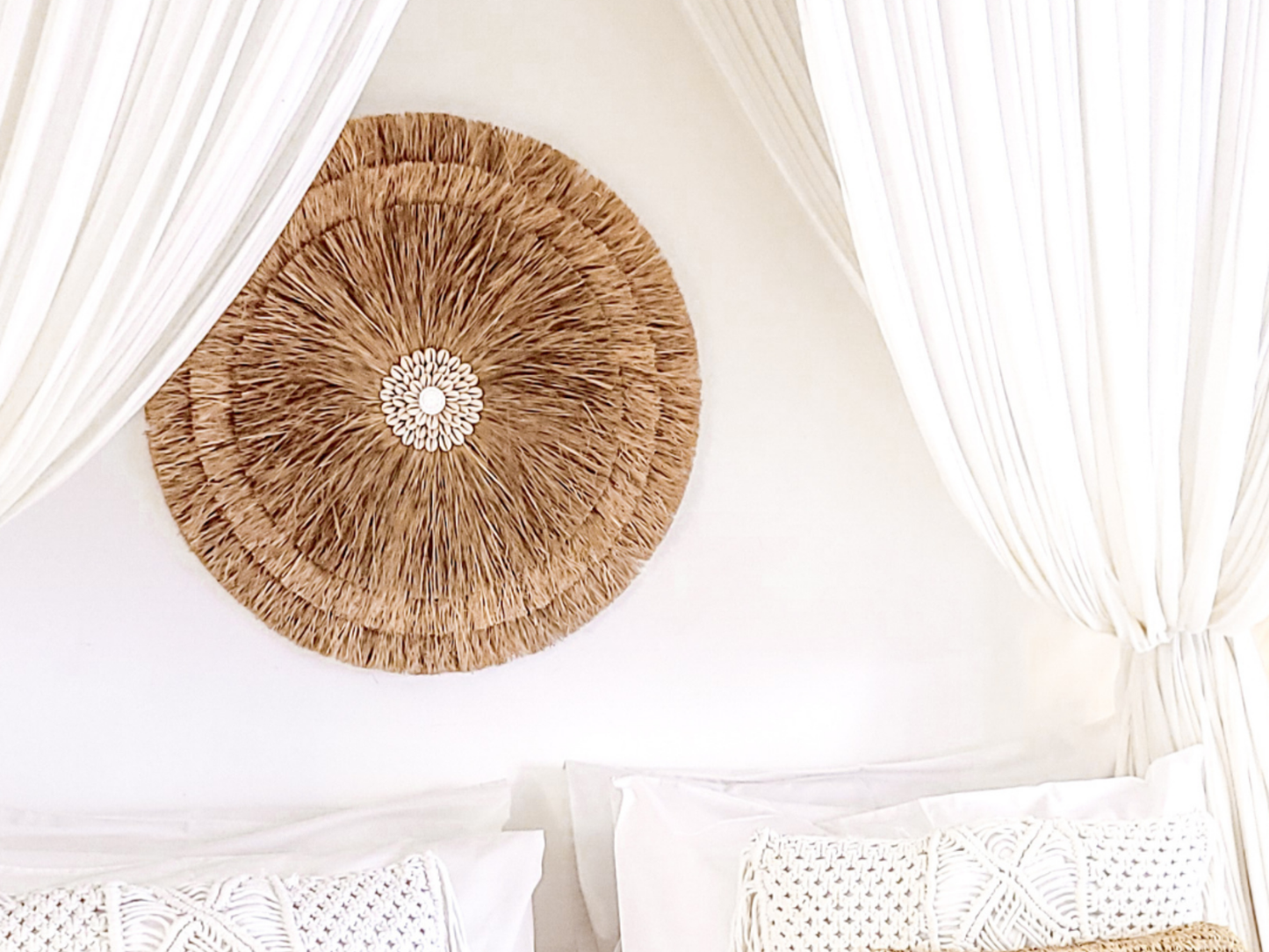 Runde Muschel Wanddeko im Tropical Stil