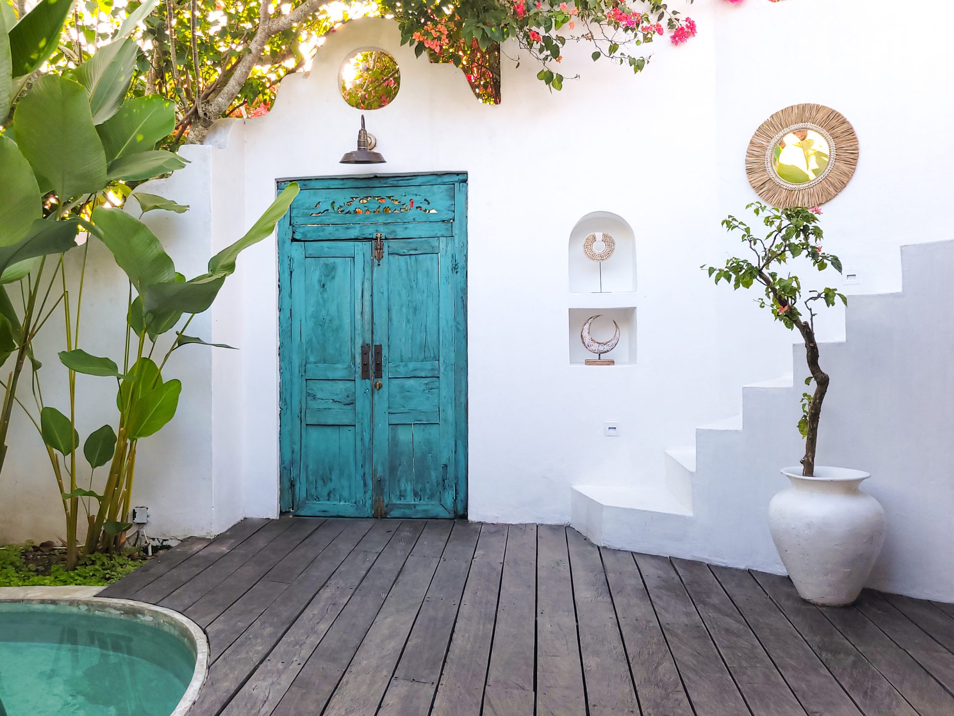 Boho Spiegel als stilvoller Blickfang an der Wand