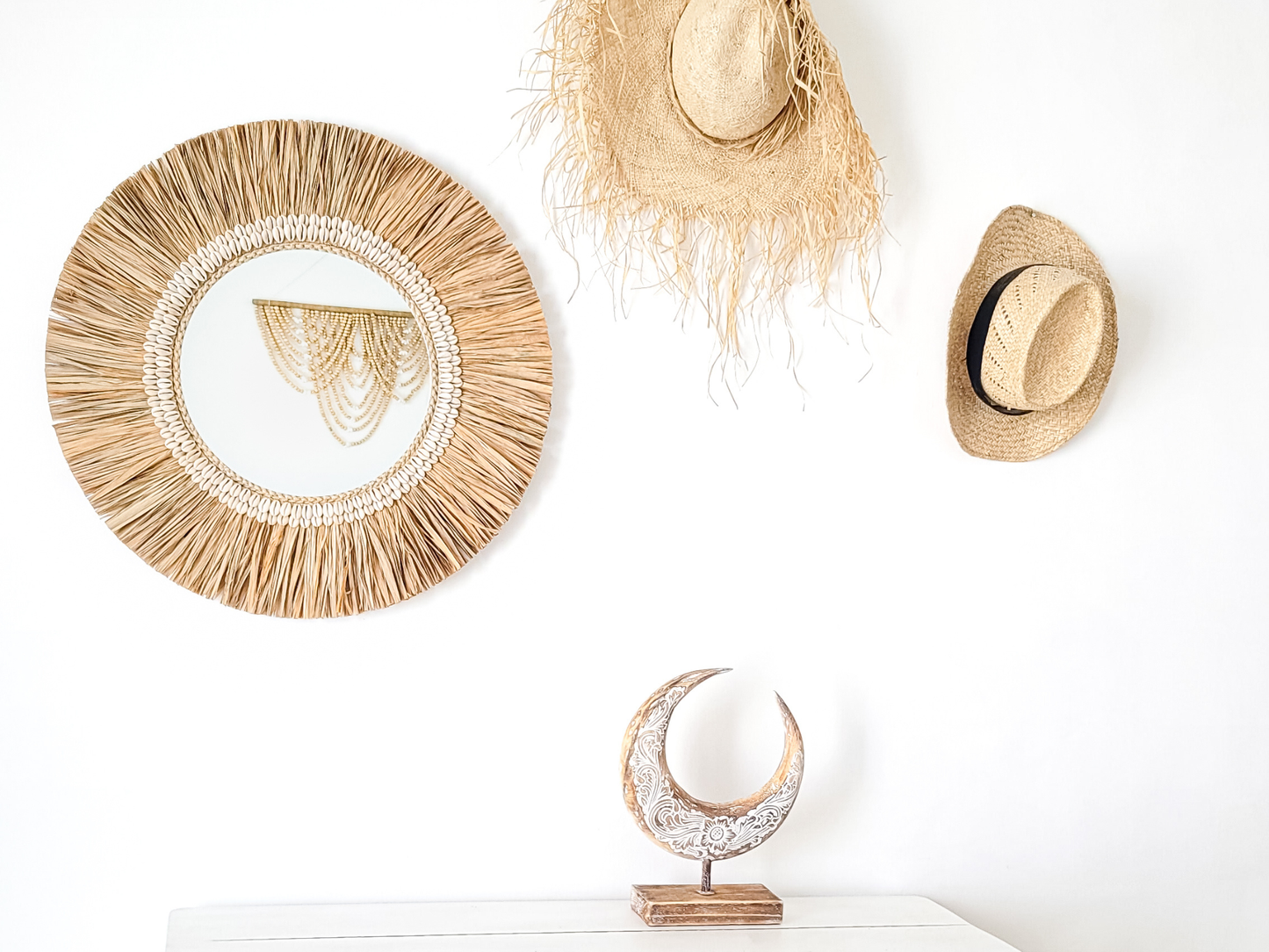 Boho Wandspiegel für Schlafzimmer oder Flur