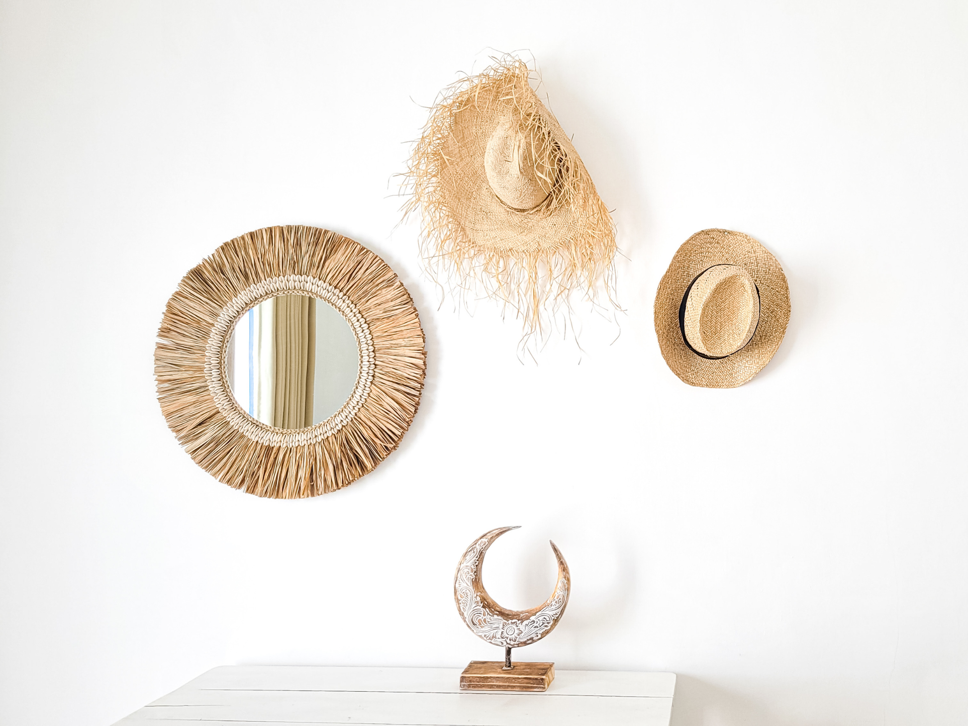 Handgemachter Spiegel im Coastal Boho Look