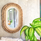 Ovale Wanddeko im Boho-Stil aus natürlichen Materialien für elegantes Ambiente