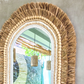 Ovale Wandkunst Boho Spiegel aus Naturmaterialien