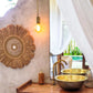 Hochwertige Wanddekoration im Boho-Stil mit Muschelkreis aus Bali für wohnliche Atmosphäre