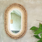 Wandspiegel oval Natur Boho Design